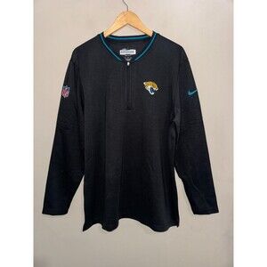 Men XL Nike NFL Jacksonville Jaguars Team Issued Sideline Dri-FIT 1/2-Zip Jacket